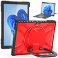 thumbnail image 1 of Dteck Microsoft Surface Pro 9 Rugged Case 13.0" 2022 Released, Heavy Duty Shockproof Cover with Rotatable Handle Grip Kickstand, Compatible with Keyboard Adsorption Interface Type Cover,Red, 1 of 14