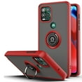 thumbnail image 1 of Dteck Moto G Stylus 5G Case with Ring Holder, Slim Translucent Frosted Matte Silicone Bumper Case Shockproof Rugged Cover with Kickstand for Motorola Moto G Stylus 5G, Red, 1 of 6