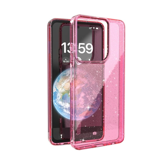 Dteck for  Motorola G Stylus 5G 2025 Glitter Case, Bling Sparkle Soft TPU Hard PC Anti-Scratch Shockproof Protective Phone Bumper Women Girls Cute Slim Phone Case, Pink