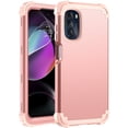 thumbnail image 1 of Dteck for Motorola Moto G 5G 2022 Case, Shockproof Heavy Duty Protection Soft Silicone Rubber Bumper+Hard Plastic Hybrid Protective Case for Motorola Moto G 5G (6.5" Display) 2022, Rosegold, 1 of 8