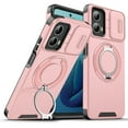 thumbnail image 1 of Dteck for Motorola Moto G 5G (2024) Case with Camera Cover Sliding, Compatible with MagSafe Wireless Charing & Magnetic Car Mount, Rotating Kickstand Shockproof Cover Rugged Case,Pink, 1 of 9