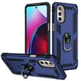 thumbnail image 1 of Dteck Motorola Moto G Stylus 5G 2022 Case, Military-Grade Metal Ring Kickstand 15ft Drop Tested Shockproof Heavy Duty Protective Magnetic Stand Cover,Blue, 1 of 6