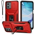 thumbnail image 1 of Dteck for Motorola Moto G Stylus 5G 2024 Case with Camera Protection Sliding Cover + Strap, Military Grade Drop Protection Rugged Shockproof Cover with Kickstand for Moto G Stylus 5G 2024,Red, 1 of 9