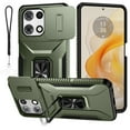 thumbnail image 1 of Dteck for Motorola Moto G Stylus 5G 2025 Case with Camera Protection Sliding Cover + Lanyard, Military Grade Drop Protection Rugged Shockproof Cover with Kickstand for Moto G Stylus 5G 2025,Green, 1 of 9