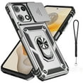 thumbnail image 1 of Dteck for Motorola Moto G Stylus 5G 2025 Case with Camera Slide Cover, Military Grade Drop Protection Magnetic Ring Holder Kickstand Protective Phone Case for Moto G Stylus 5G 2025,Silver, 1 of 9