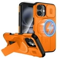 thumbnail image 1 of Dteck for Motorola Moto G Stylus 5G 2025 Case with Screen Protector, Fits MagSafe, with Slide Camera Lens Cover Protection Shockproof Rugged Kickstand Phone Cover,Orange, 1 of 9