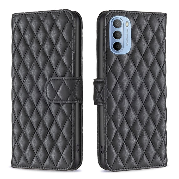 Dteck for Motorola Moto G31/ G41 Case, Premium PU Leather Flip Wallet Case with Magnetic Closure TPU Bumper Scratch Free Case for Motorola G31/ Moto G41 6.4", Black