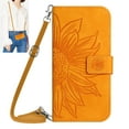 thumbnail image 1 of Dteck for Motorola Moto G42 Case, Crossbody Wallet Phone Case Embossed Flower PU Leather with Card Holder, Magnetic Closure Flip Folio Case with Lanyard,Yellow, 1 of 8
