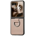 thumbnail image 1 of Dteck for Motorola Razr 2023 Case with Ring, Luxury Premium PU Leather Protective Phone Case Full Coverage Bling Diamond Ring Case for Motorola Moto Razr 40, Khaki, 1 of 8
