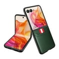 thumbnail image 1 of Dteck for Motorola Razr+ 2024 Case with Built-in Screen Protector, Razr+ Plus Wallet Case with Card Holder, Slim PU Leather PC Bumper Shockproof Phone Covedr for Moto Razr+ 2024,Green, 1 of 6