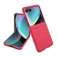 thumbnail image 1 of Dteck for Motorola Razr 2024 Case (Not fit Razr+), Anti-Scratch PC Hard Shell Protective Cover with Built-in Screen Protector for Razr 2024 / Razr 50,Red, 1 of 6