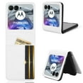 thumbnail image 1 of Dteck for Motorola Razr+ 2024 Wallet Case with Card Holder, Hard PC + PU Leather Wallet 3 Card Slots Full Body Anti-Scratch Protective Phone Case Cover for Motorola Moto Razr 50 Ultra, White, 1 of 4