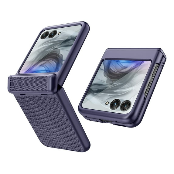 Dteck for Motorola Razr 2025 Case with Built-in Screen Protector & Hinge Protection, Shockproof Rugged Durable Non-Slip Cover for Moto Razr 2025/2024,Blue