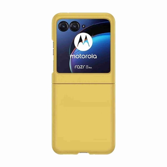 Dteck for Motorola Razr 40 Ultra Rugged and Non-Slip Protective Case, Ultra Thin Slim Fit Matte PC with Non-Slip Grip Full Protection Protective Cover,Yellow