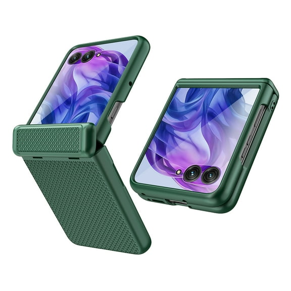 Dteck for Motorola Razr Ultra 2025 Case with Built-in Screen Protector & Hinge Protection, Shockproof Rugged Durable Non-Slip Cover for Moto Razr Ultra 2025 / 60 Ultra,Green