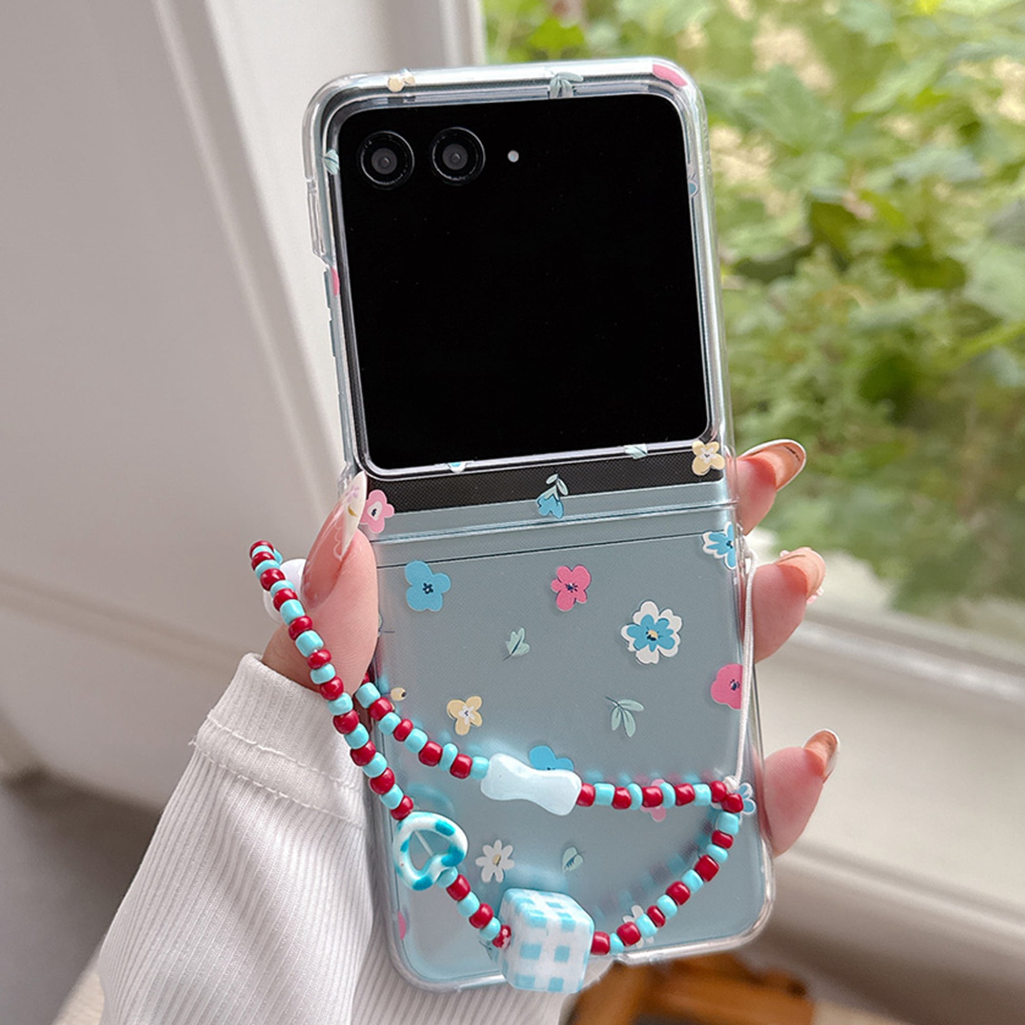 Dteck for Motorola Razr Ultra 2025 Case with Strap Bracelet Chain ...