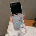 thumbnail image 1 of Dteck for Motorola Razr Ultra 2025 Case with Strap Bracelet Chain, Lightweight Cute Stylish Anti Yellowing Clear Hard PC Shockproof Cover,Red Little Flower, 1 of 4