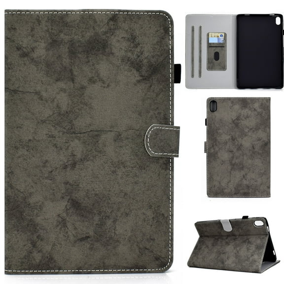 Dteck for New iPad 10th Generation Case 10.9 Inch 2022, Premium Leather Business Folio Stand Cover with Built-in Apple Pencil Holder - Auto Wake/Sleep and Multiple Viewing Angles, Gray