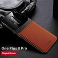 thumbnail image 1 of Dteck OnePlus 8 Pro Case Compatible with T-Mobile & Unlocked Phone ONLY, Silicone Leather [Slim Thin] Flexible TPU Shockproof Hybrid Rubber Glass Camera Protective Case Shock Absorption Cover, brown, 1 of 6