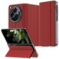 thumbnail image 1 of Dteck for OnePlus Open Case, Classic PU Leather OnePlus Open Flip Cover with Camera Protector Magnetic Closure Slim Thin Hard PC Full Coverage Folio Cover Case for OnePlus Open,Red, 1 of 6