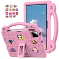 thumbnail image 1 of Dteck for Onn 11 inch Tablet Pro 2024 (Model:100146660), with 14 Dolls DIY Figures Handle Stand, Kids EVA Shockproof Cover for Walmart Onn 11" Tablet Pro 2024,Pink, 1 of 8