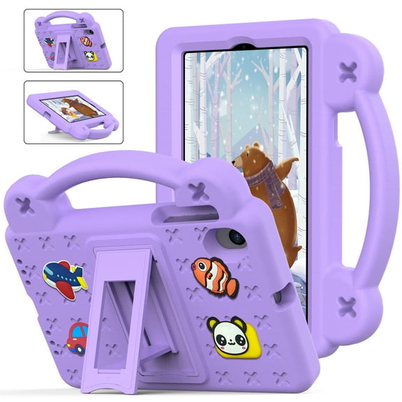 Dteck for Onn 7 inch Tablet Case (2024 Model) 100135924, with Handle Stand, Kids EVA Shockproof Cover for Walmart Onn Tablet Case 7" Gen 4, Lightpurple