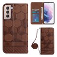 thumbnail image 1 of Dteck PU Leather Zipper Wallet Case for Samsung Galaxy S21+ with Crossbody Shoulder Strap Card Slots Kickstand Shockproof Magnetic Protective Case for Samsung Galaxy S21+ 6.7 inch,Brown, 1 of 9
