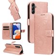 thumbnail image 1 of Dteck Pattern Case for Samsung Galaxy A35,Magnetic Leather Butterfly Floral Embossed Flip Case Card Slots Wallet Stand Cover with Wrist Strap for Galaxy A35 5G,Rosegold, 1 of 7
