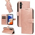 thumbnail image 1 of Dteck Pattern Case for Samsung Galaxy S23 Ultra,Magnetic Leather Butterfly Floral Embossed Flip Case Card Slots Wallet Stand Cover with Wrist Strap for Galaxy S23 Ultra,Rosegold, 1 of 7