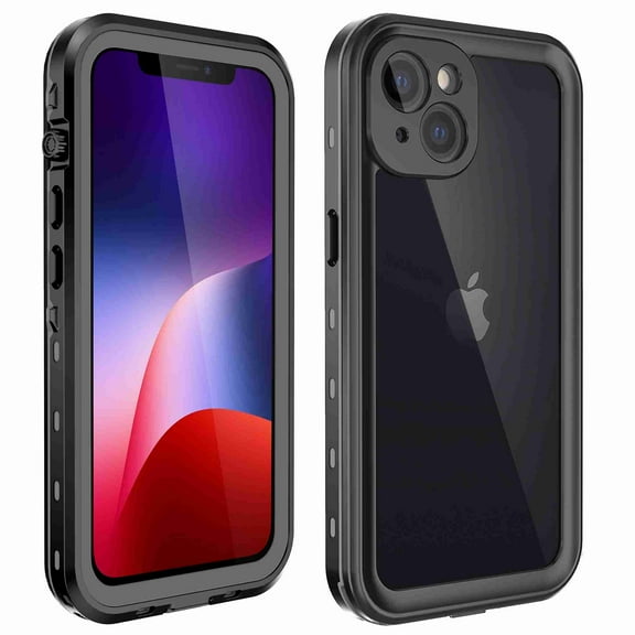 Dteck Phone 13 Case Waterproof, Built in Screen Protector Full Body Rugged Heavy Duty Protection Anti-Scratched Shockproof Protective Phone Case for iPhone 13 6.1 inch -Black 2021