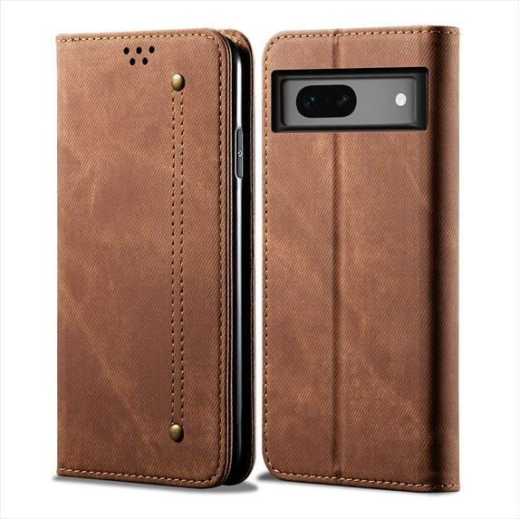 Dteck Phone Back Cover Wallet Case for Google Pixel 8 Pro Case,Vintage PU Leather Phone Case Card Holder Kickstand Built-in Magnetic Flip Folio Leather Case Shockproof Flip Case Cover, Brown