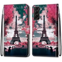 Dteck Phone Case for Samsung Galaxy S22 Plus with RFID Blocking Leather Wallet case Credit Card Holder,Flip Folio Book Phone case Shockproof Cover Women Men for Samsung S22 Plus,#9 Tower
