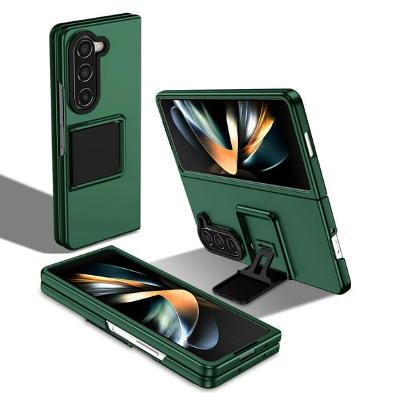 Dteck Phone Case for Samsung Galaxy Z Fold 7 5G 2025 and Kickstand Stand Slim Protective Mobile Hard Hybrid Back Protective Phone Cover for Women Men, Darkgreen