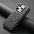 thumbnail image 1 of Dteck Phone Case for iPhone 12 Pro Max, Strong Magnet Compatible with Mag-Safe Accessory, Shockproof Vintage PU Leather Women Girs Non-Slip Grip Protective Cover, Black, 1 of 4