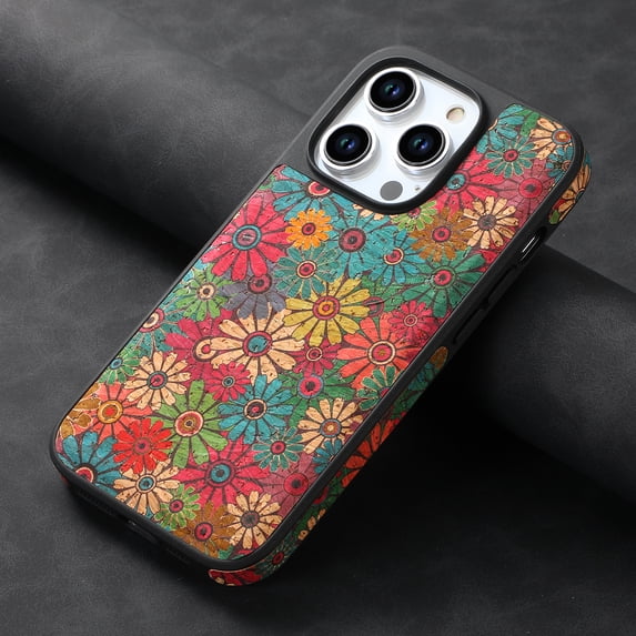 Dteck Phone Case for iPhone 15 Plus, Strong Magnet Compatible with Mag-Safe Accessory, Shockproof Vintage PU Leather Women Girs Non-Slip Grip Protective Cover, Green (Floral)