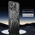 thumbnail image 1 of Dteck Phone Case for iPhone 15 Pro Max, Military Grade Drop Tested Foldable Kickstand Bumper Frame Cover Heavy Duty Hybrid Metal Bumper Shockproof Dustproof Cover,Black+White, 1 of 5