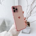 thumbnail image 1 of Dteck Plating Phone Case Compatible with iPhone 11 Pro,Soft TPU Heart Pattern Ultra Slim Shockproof Bling Case for iPhone 11 Pro 6.1 inch,Pink, 1 of 6