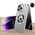 thumbnail image 1 of Dteck Privacy Magnetic Case for iPhone 12 Pro Max, Anti Peep Magnetic Adsorption Privacy Screen Protector Metal Bumper Full Body Case with Lens Protector Anti-Spy Phone Case,Silver, 1 of 8