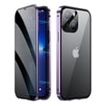 thumbnail image 1 of Dteck Privacy Magnetic Case for iPhone 15, One-piece Molded Camera Protector+Safety Lock Electroplated Metal Frame Anti-Peep Double Sided Case for iPhone 15,Purple, 1 of 7