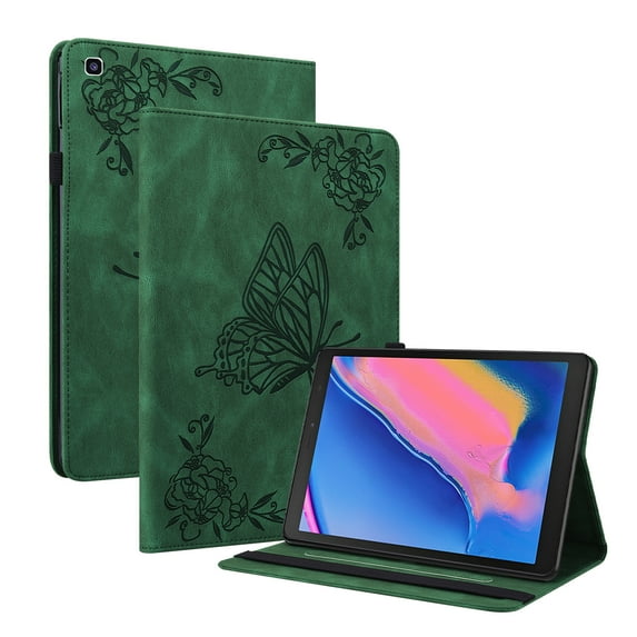Dteck Protective Case for Galaxy Tab A 8.0 inch Case 2019 Release Model T290 T295 T297, Slim Fit PU Leather Built-in Multi-Angle Stand Wallet Folio Cover with Card Holder,Green