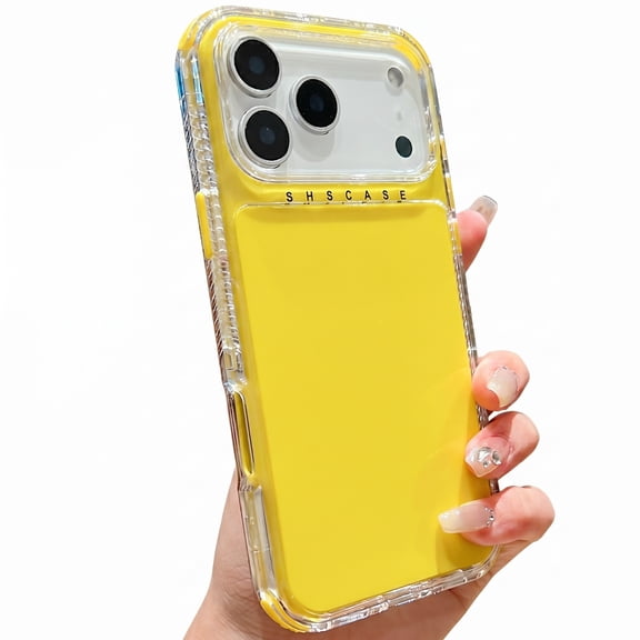 Dteck Protective Phone Case for iPhone 17 Pro Max, Anti-Yellowing Anti-Scratch Back and Non-Slip Clear Bumper,Yellow