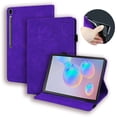 thumbnail image 1 of Dteck Retro Flower Pattern Leather Case for Samsung Tab S6 10.5" SM-T860 T865,Folio Flip Kickstand Card Holder Strap Shockproof Cover 10.5 inches,Purple, 1 of 6