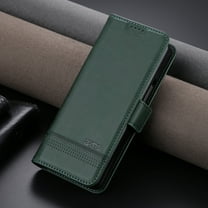 Dteck Retro for iPhone 16 Pro Case, Shockproof PU Leather Magnetic Full Body Stand Flip Wallet Case Cover with Card Holder Phone Case, Darkgreen