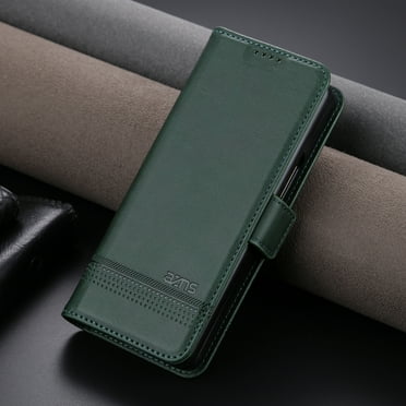 Dteck Retro for iPhone 16 Pro Case, Shockproof PU Leather Magnetic Full Body Stand Flip Wallet Case Cover with Card Holder Phone Case, Darkgreen
