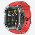 thumbnail image 1 of Dteck Rugged Case for Apple Watch Series 10 46mm with Band, Military-Grade Protection Scratch-Resistant Rugged Men Cover with Adjustable Strap Band for iWatch Series 10 46mm,Red, 1 of 6