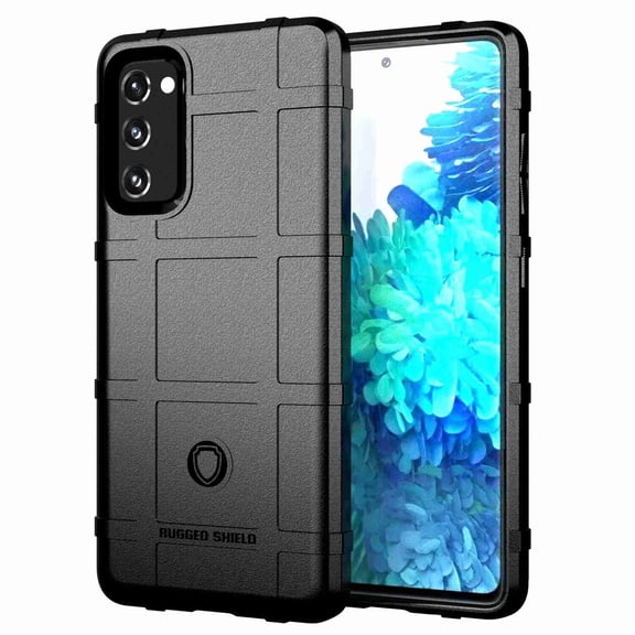 Dteck Rugged Case For Samsung Galaxy S20 FE 5G & 4G (6.5 inches), Shockproof Armor TPU Soft Back Protective Cover, Black