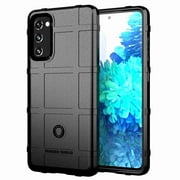 Dteck Rugged Case For Samsung Galaxy S20 FE 5G & 4G 6.5 inches, Shockproof Armor TPU Soft Back Protective Cover, Black