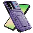 thumbnail image 1 of Dteck Rugged Case for Samsung Galaxy A26 5G with Kickstand, Shock-Resistant Hybrid PC+TPU Anti-Scratch Non-Slip ﻿Slide Camera Cover Shockproof Heavy Duty Robust Protective Case, Purple, 1 of 10