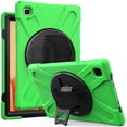 thumbnail image 1 of Dteck Rugged Case for Samsung Galaxy Tab A7 10.4 inch 2020 SM-T500 T505, Heavy Duty Three Layer Hybrid High Impact Shockproof Case with 360 Rotating Handle Stand, Green, 1 of 8