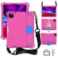 thumbnail image 1 of Dteck Rugged Case for iPad 10th Gen (2022 Model) 10.9" Screen with Shoulder Strap, Kids Friendly Silicone Protective Shell with Handle Holder Stand for iPad 10th Generation 10.9-Inch,Rose + Blue, 1 of 6